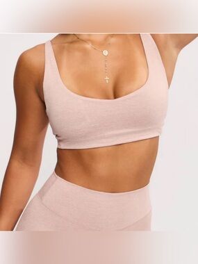 EUC BuffBunny Dream Heathered Light Pink Sports Bra-Size S